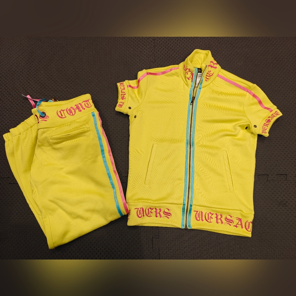 ONE OF KIND Versace Yellow Jacket and Pants Set